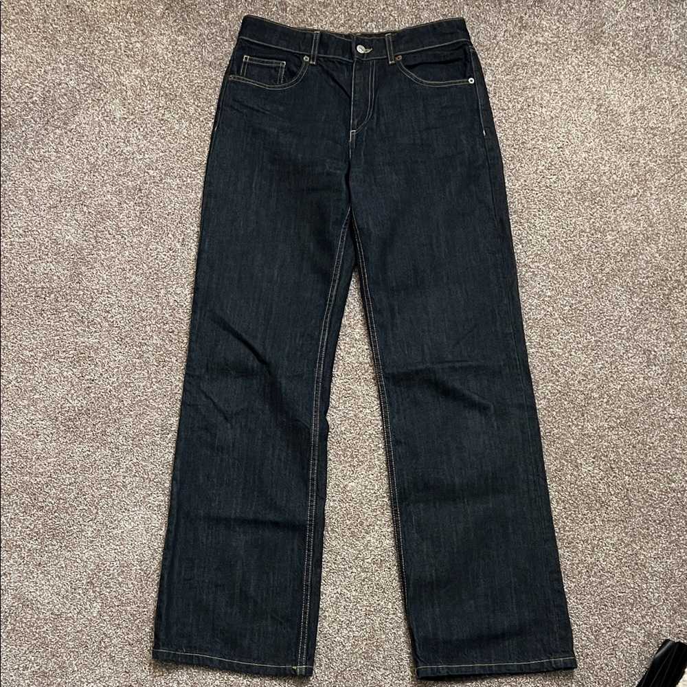 Zara Midnight Blue Denim Straight Leg Jeans
